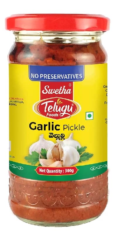 300 G Swetha Telugu Foods Garlic Pickle ShopIndianProductsa