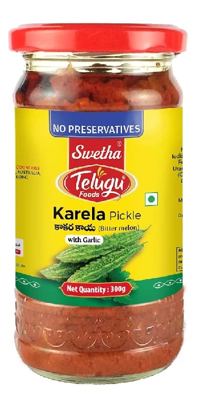 300 G Swetha Telugu Foods Karela Pickle ShopIndianProductsa