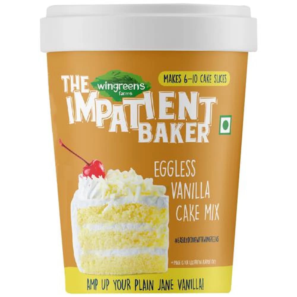 300 G Tub Wingreens Farms Impatient Baker Eggless Vanilla Cake Mix ShopIndianProductsa