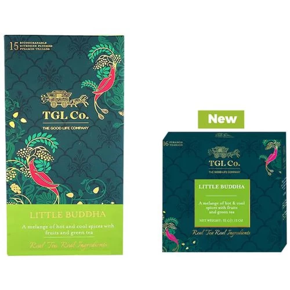 32 G 16 Bags X 2 G Each Tgl Co Little Buddha Fruit Green Tea Bags Make Brew Iced Tea Or Hot Tea ShopIndianProductsa