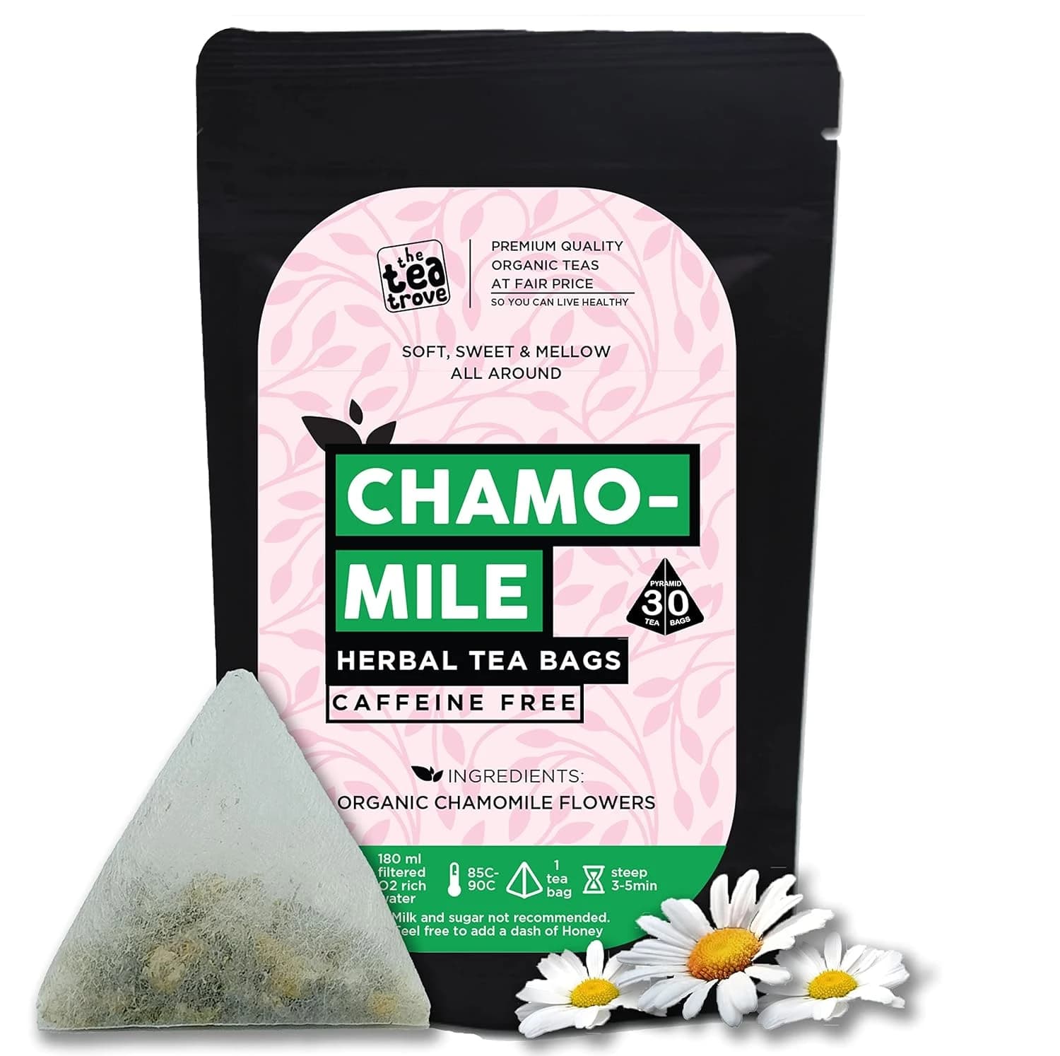 36 G The Tea Trove Chamomile Tea Bags ShopIndianProductsa