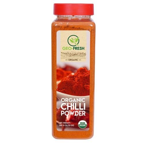 360 G Pet Bottle Geo Fresh Powder Organic Chilli Powder ShopIndianProductsa