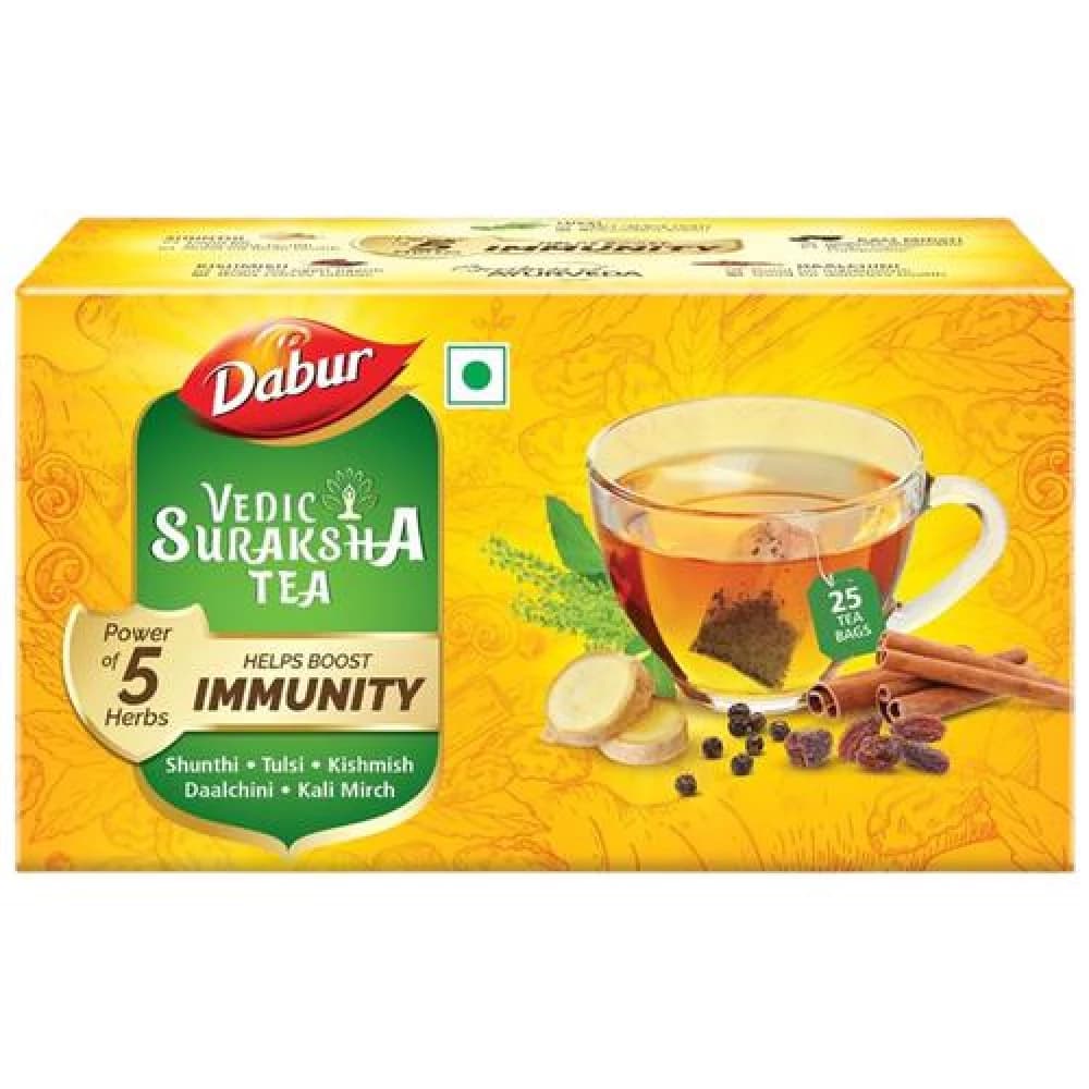 375 G 25 Bags X 15 G Each Dabur Vedic Suraksha Black Tea Immunity Booster ShopIndianProductsa