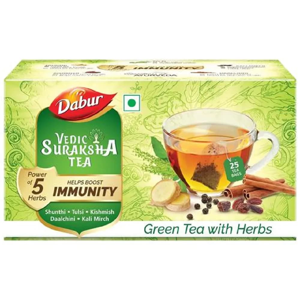 375 G Dabur Vedic Suraksha Green Tea Immunity Booster ShopIndianProductsa