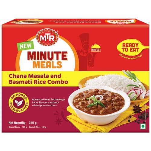 375 G Mtr Minute Meals Chana Masala Basmati Rice Combo ShopIndianProductsa