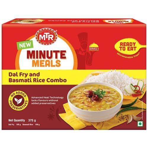 375 G Mtr Minute Meals Dal Fry Basmati Rice Combo ShopIndianProductsa