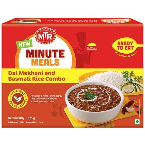 375 G Mtr Minute Meals Dal Makhani Basmati Rice Combo ShopIndianProductsa