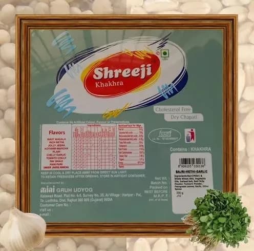 Shreeji Khakra Bajri Methi Garlic Khakra — 400 g
