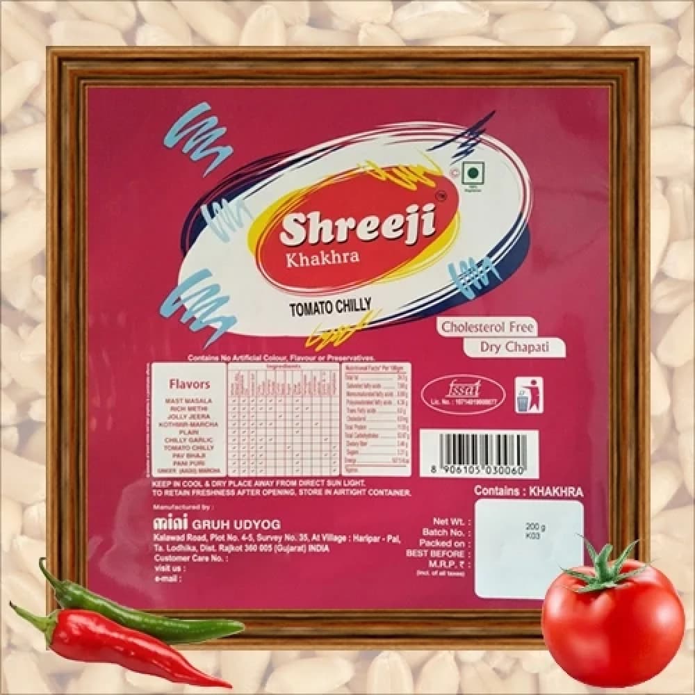 Shreeji Khakra Tomato Chilly Khakra — 400 g