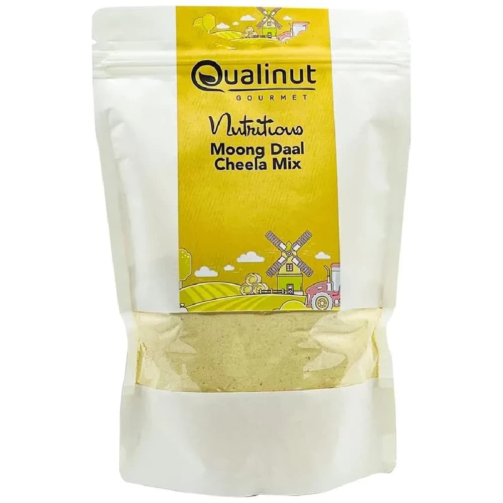 400G Pouch Qualinut Gourmet Nutritious Moong Daal Cheela Mix Protein Rich Low Calorie Delicious Breakfast ShopIndianProductsa