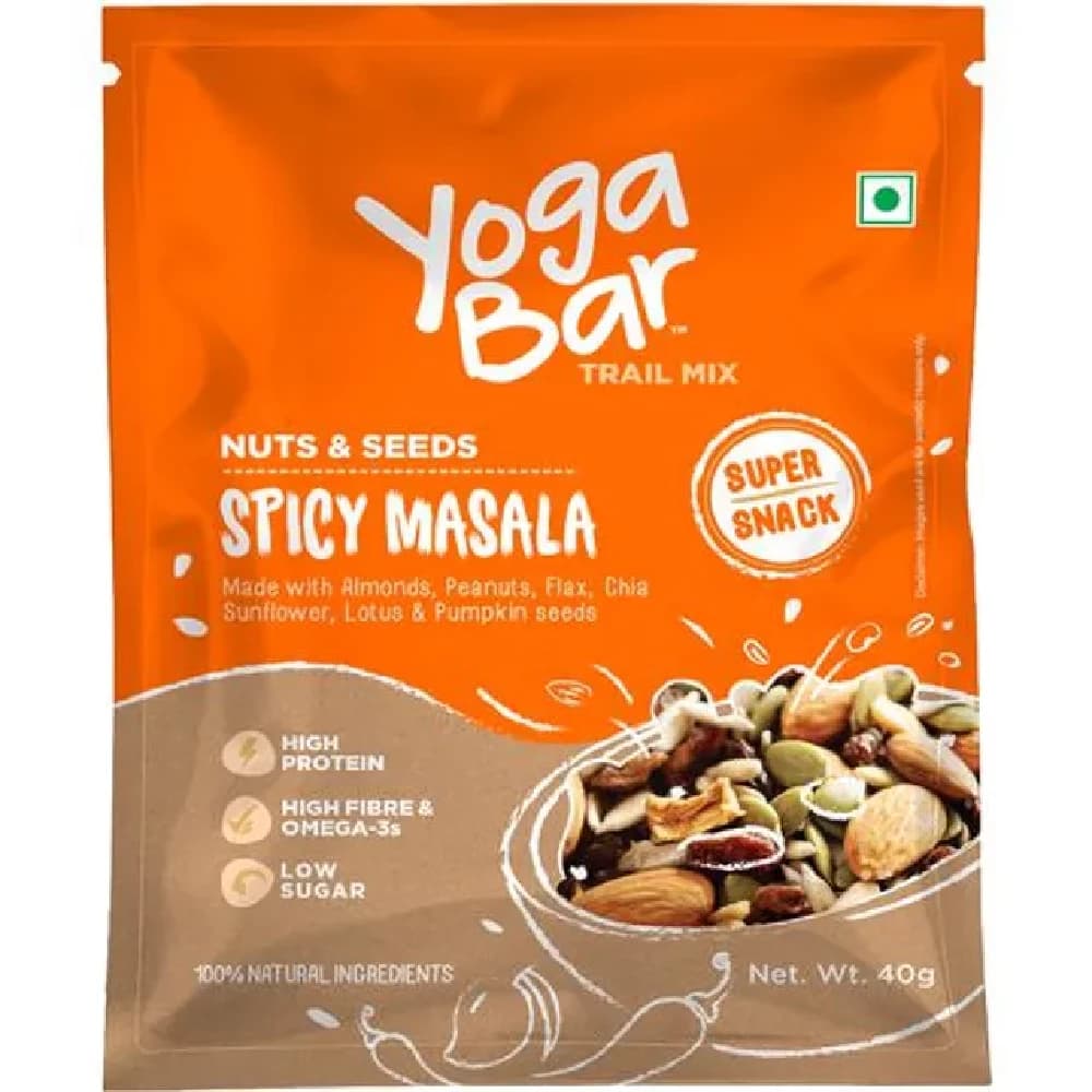 40G Yoga Bar Nuts Seeds Trail Mix Spicy Masala ShopIndianProductsa