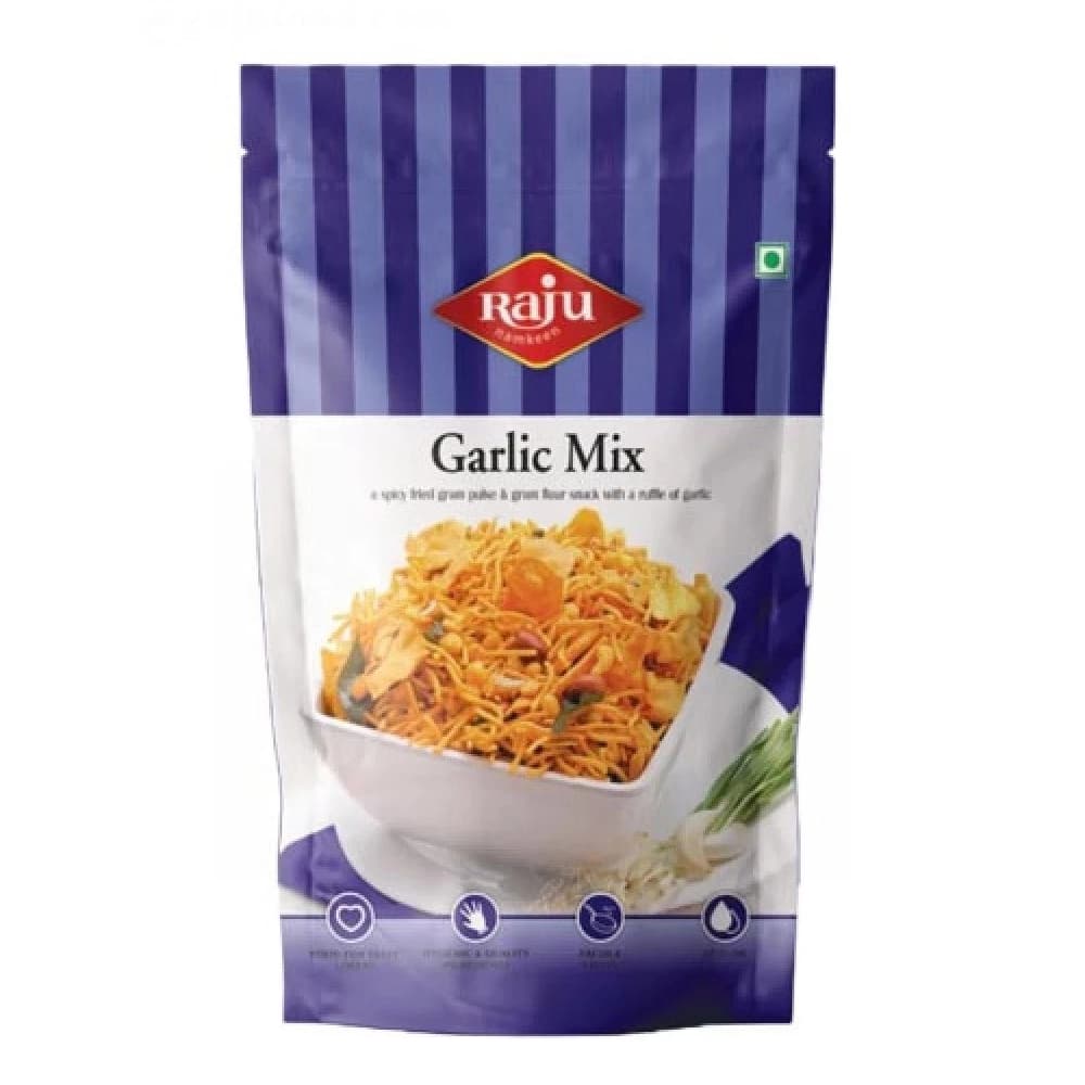 Raju Namkeen Garlic Mix — 400 g