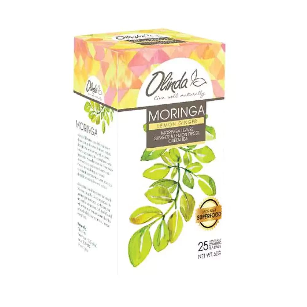 45 G 25 Bags X 18 G Each Olinda Moringa Lemon Ginger Tea ShopIndianProductsa