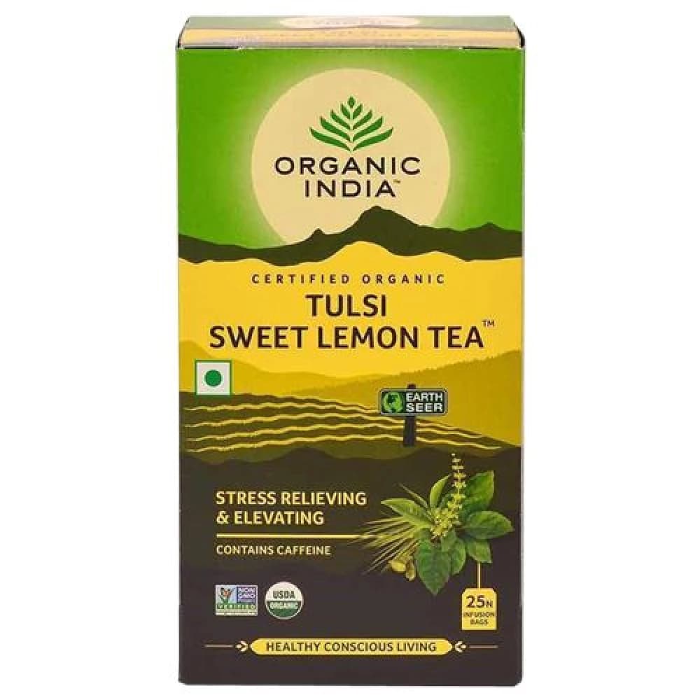 45 G 25 Bags X 18 G Each Organic India Tulsi Tea Sweet Lemon ShopIndianProductsa