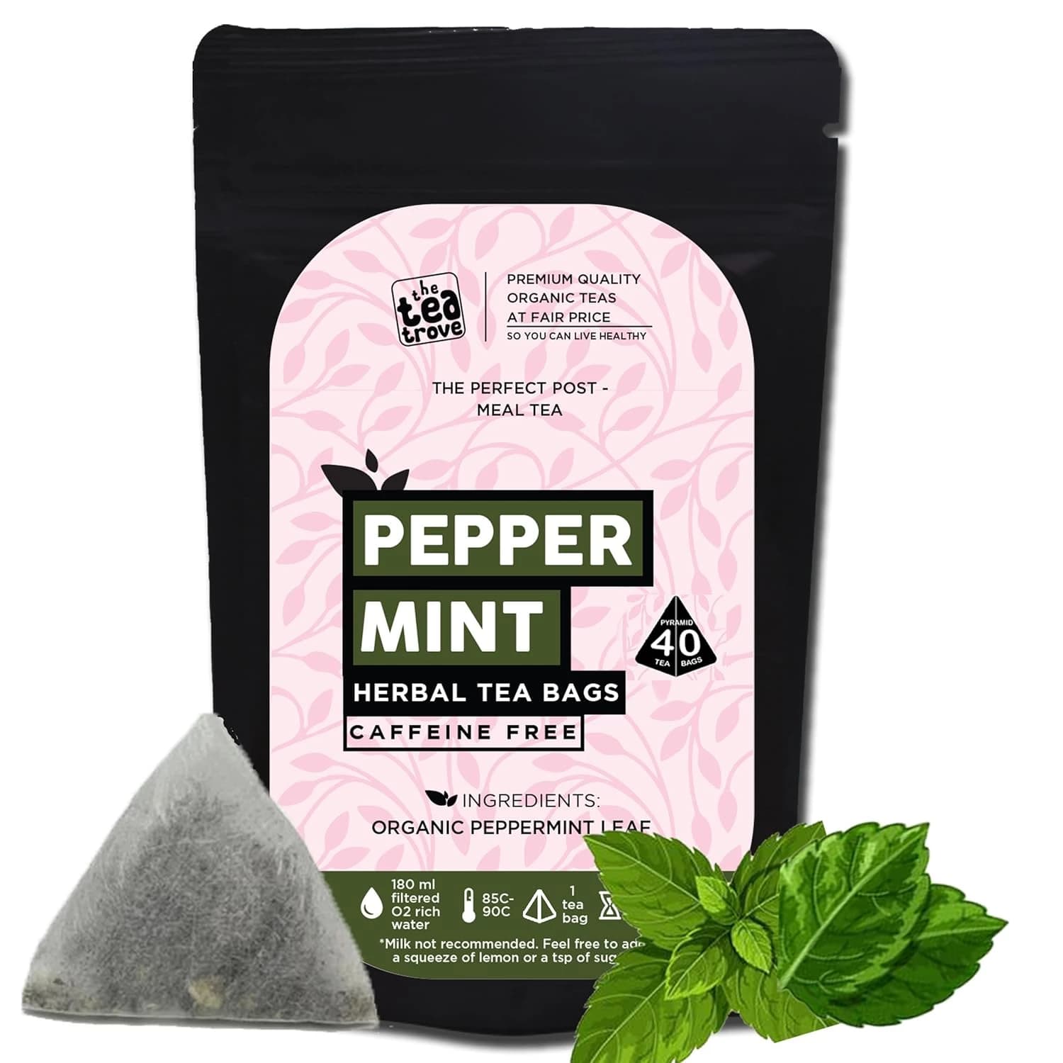 48 G The Tea Trove Peppermint Tea Bags ShopIndianProductsa