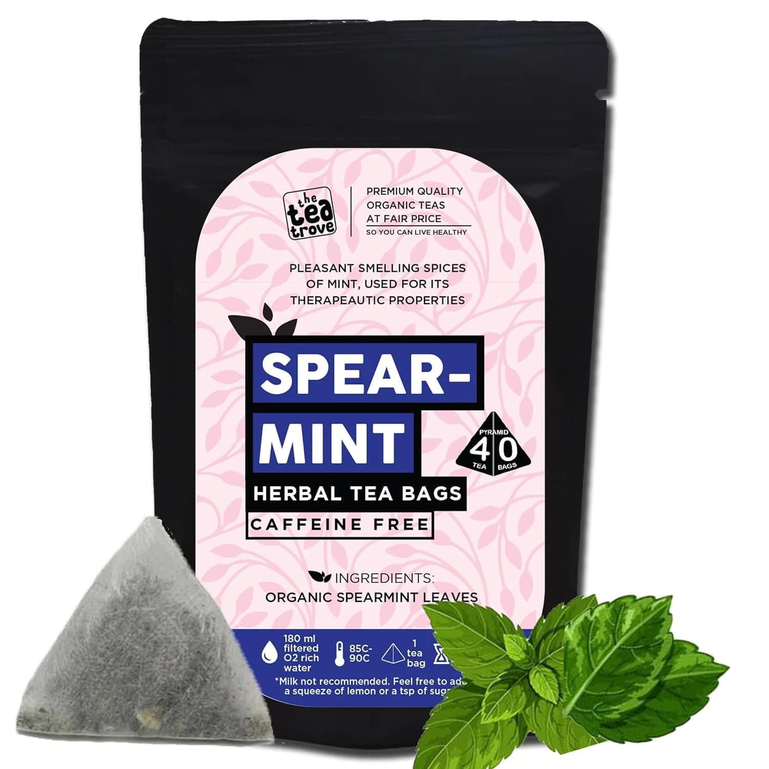48 G The Tea Trove Spearmint Tea Bags ShopIndianProductsa