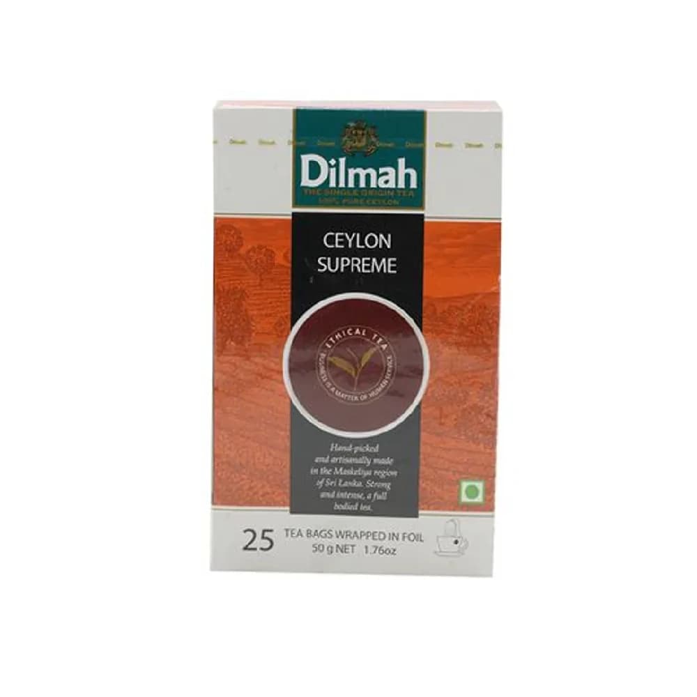 50 G 25 Bags X 2 G Each Dilmah Ceylon Supreme Tea Bags ShopIndianProductsa