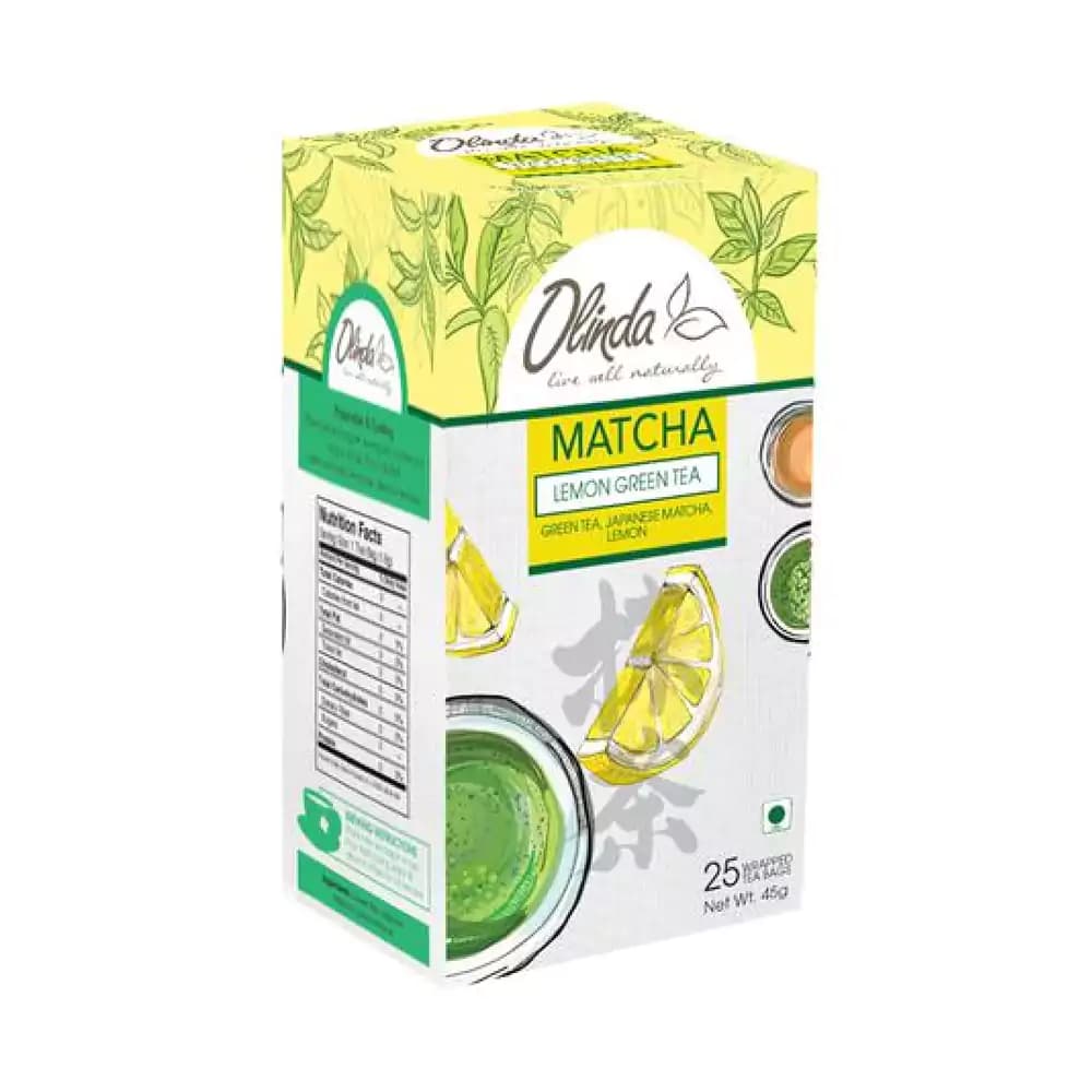50 G 25 Bags X 2 G Each Olinda Matcha Lemon Green Tea ShopIndianProductsa