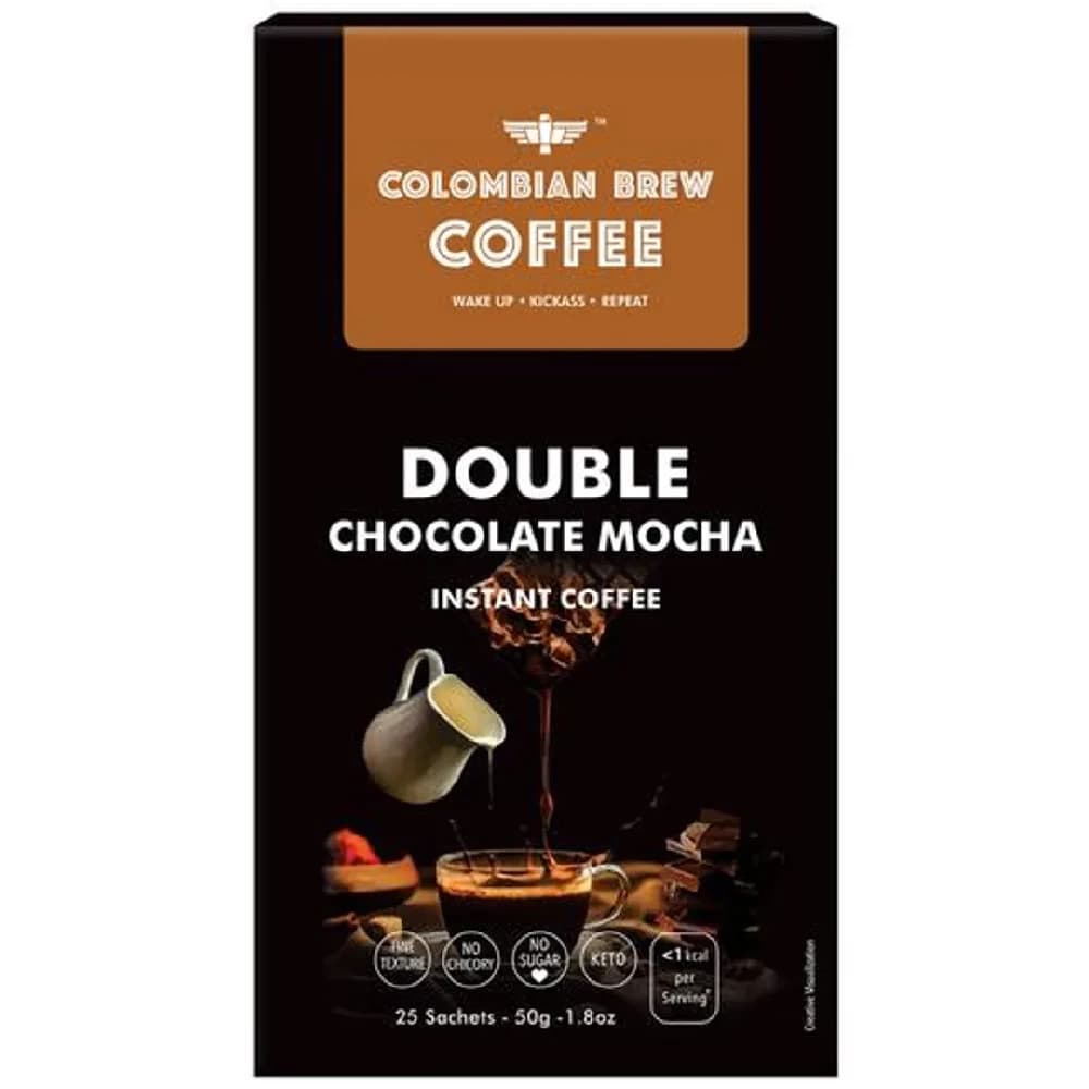 50 G Colombian Brew Coffee Instant Coffee Double Chocolate Mocha ShopIndianProductsa