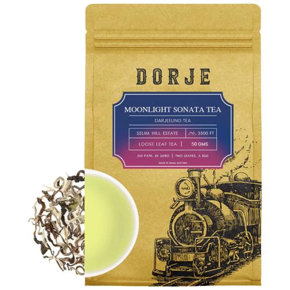 50 G Dorje Moonlight Sonata Darjeeling Tea Handrolled 100Percent Organic ShopIndianProductsa