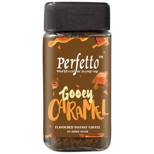50 G Jar Perfetto Flavoured Instant Coffee Gooey Caramel ShopIndianProductsa