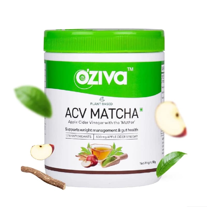 50 G Oziva Plant Based Apple Cider Vinegar Matcha For Weight Management ShopIndianProductsa