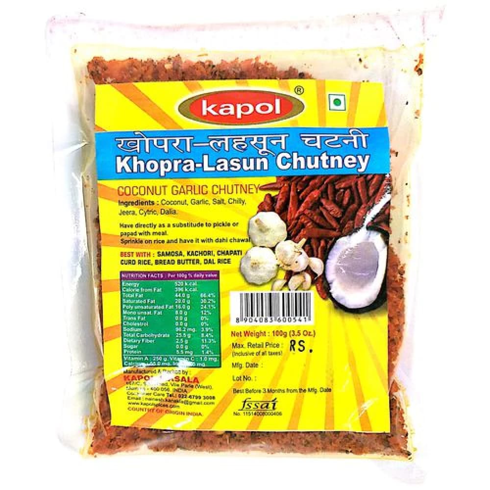 50 G Pouch Kapol Chutney Khopra Lasun ShopIndianProductsa