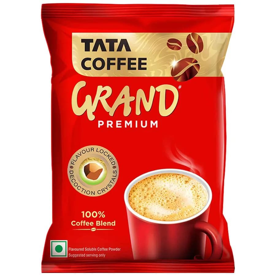 50 G Pouch Tata Coffee Grand Premium Instant Coffee 100Percent Coffee Blend ShopIndianProductsa