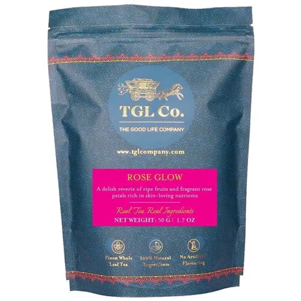 50 G Pouch Tgl Co Rose Glow Black Tea Make Brew Iced Tea Or Hot Tea ShopIndianProductsa