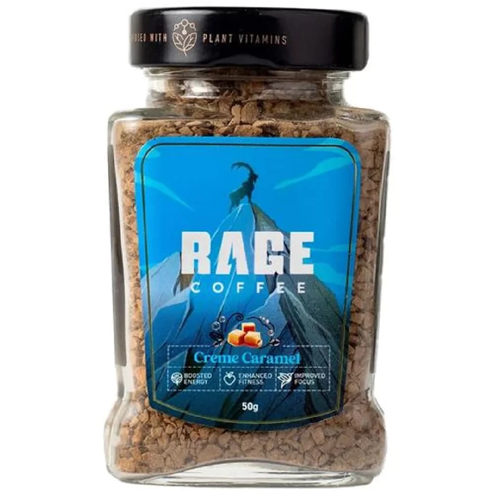 50 G Rage Coffee Creme Caramel Flavour Premium Arabica Instant Coffee ShopIndianProductsa