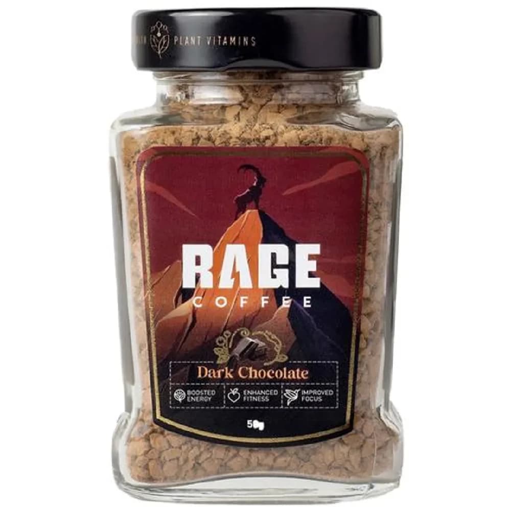 50 G Rage Coffee Dark Chocolate Flavour Premium Arabica Instant Coffee ShopIndianProductsa