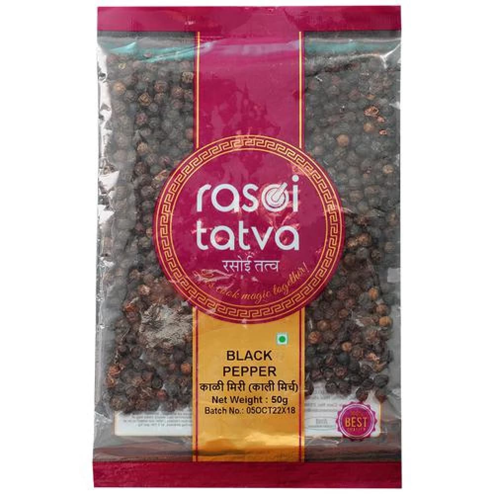 50 G Rasoi Tatva Black Pepper 100Percent Natural ShopIndianProductsa