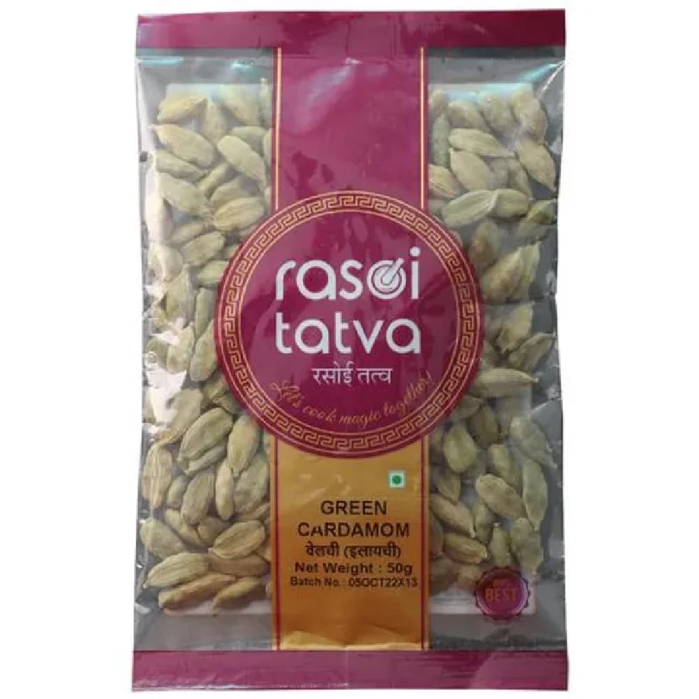 50 G Rasoi Tatva Green Cardamom Elaichi 100Percent Natural ShopIndianProductsa