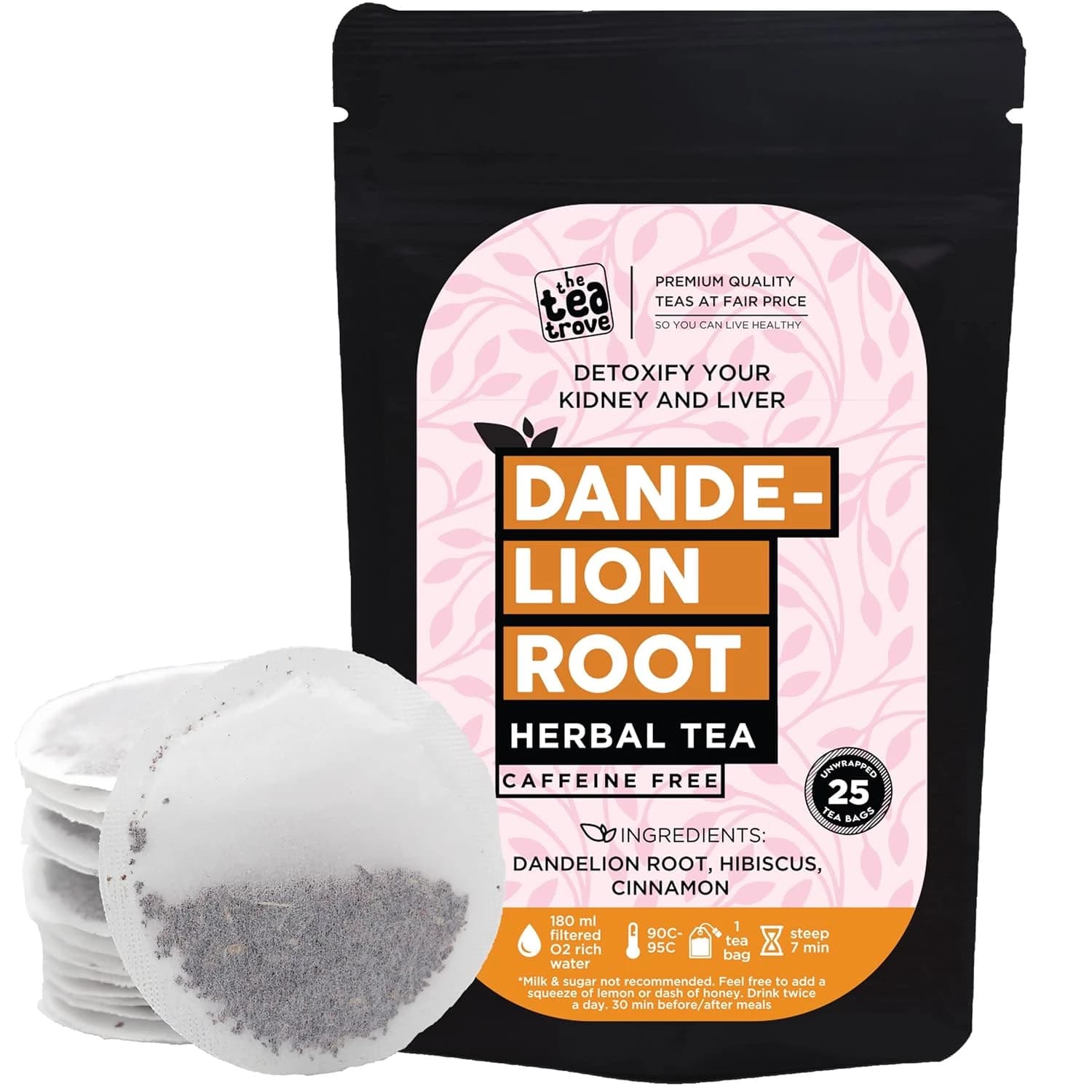 50 G The Tea Trove Organic Dandelion Tea Bags ShopIndianProductsa