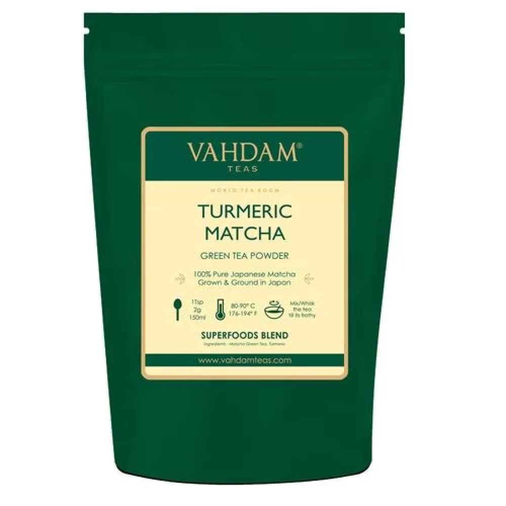 50 G Vahdam Turmeric Matcha Green Tea Powder Japan Origin ShopIndianProductsa