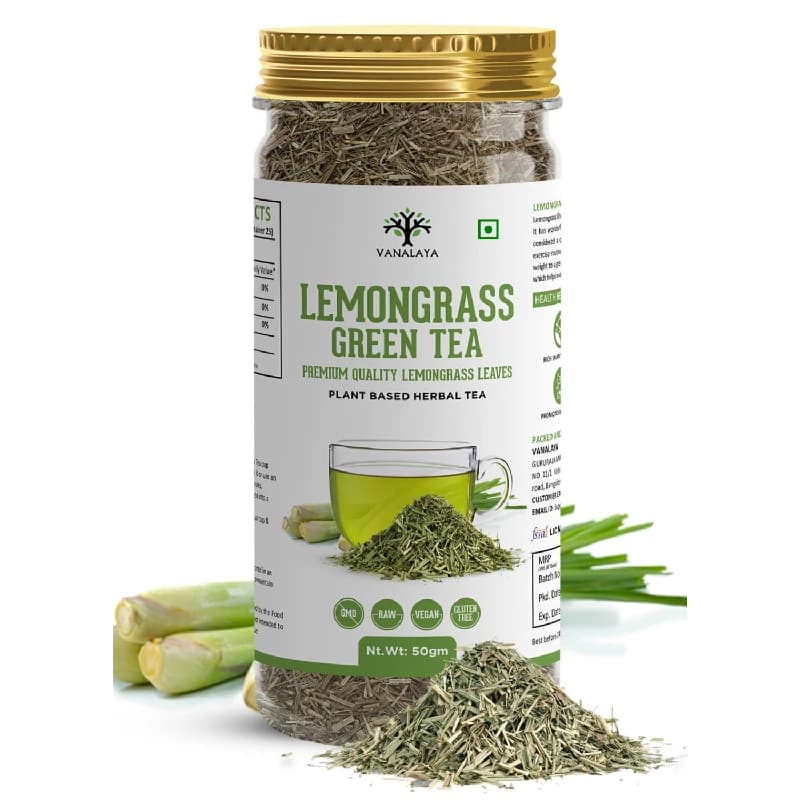 50 G Vanalaya Lemongrass Loose Leaves Green Tea ShopIndianProductsa