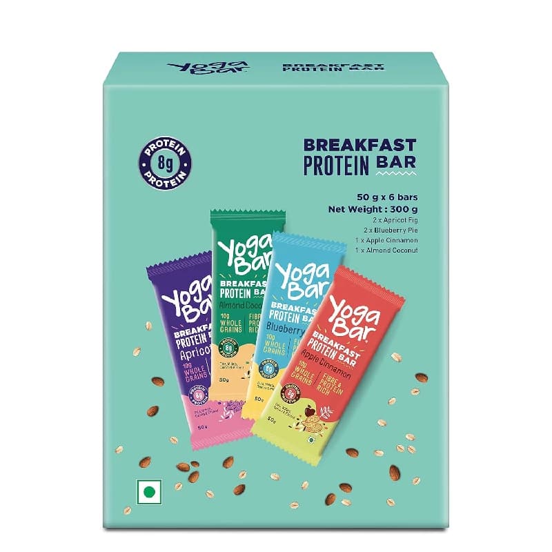50 G Yogabar Breakfast Bars Variety Pack With High Energy Nutrition Bars ShopIndianProductsa
