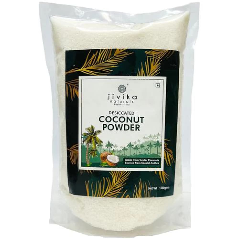 500 G Jivika Naturals Desiccated Coconut Powder Healthy Fats ShopIndianProductsa
