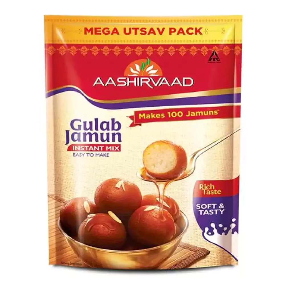 500 G Pouch Aashirvaad Instant Mix Gulab Jamun ShopIndianProductsa