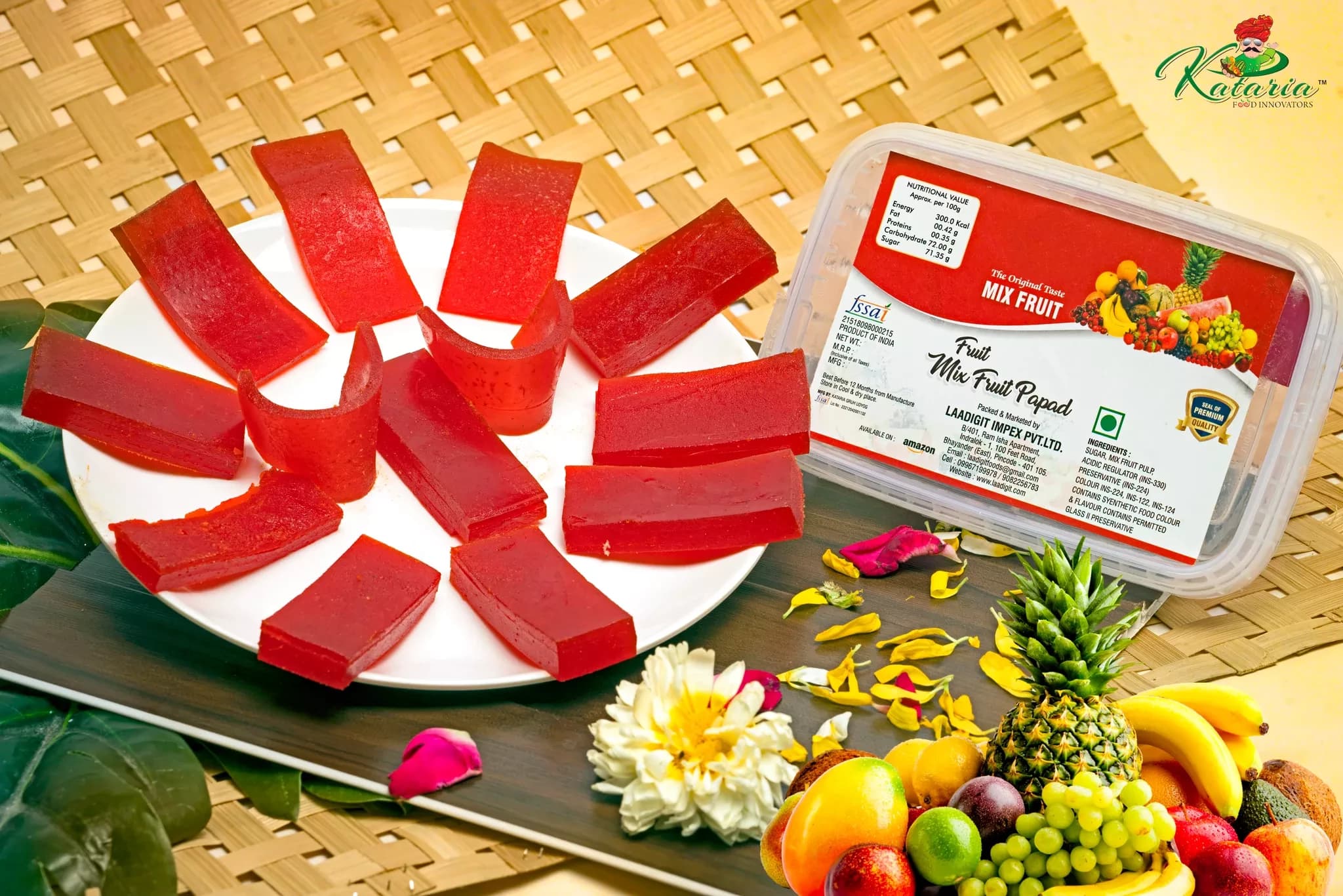 Kataria Food Innovators Mix Fruit Red Papad — 500 g