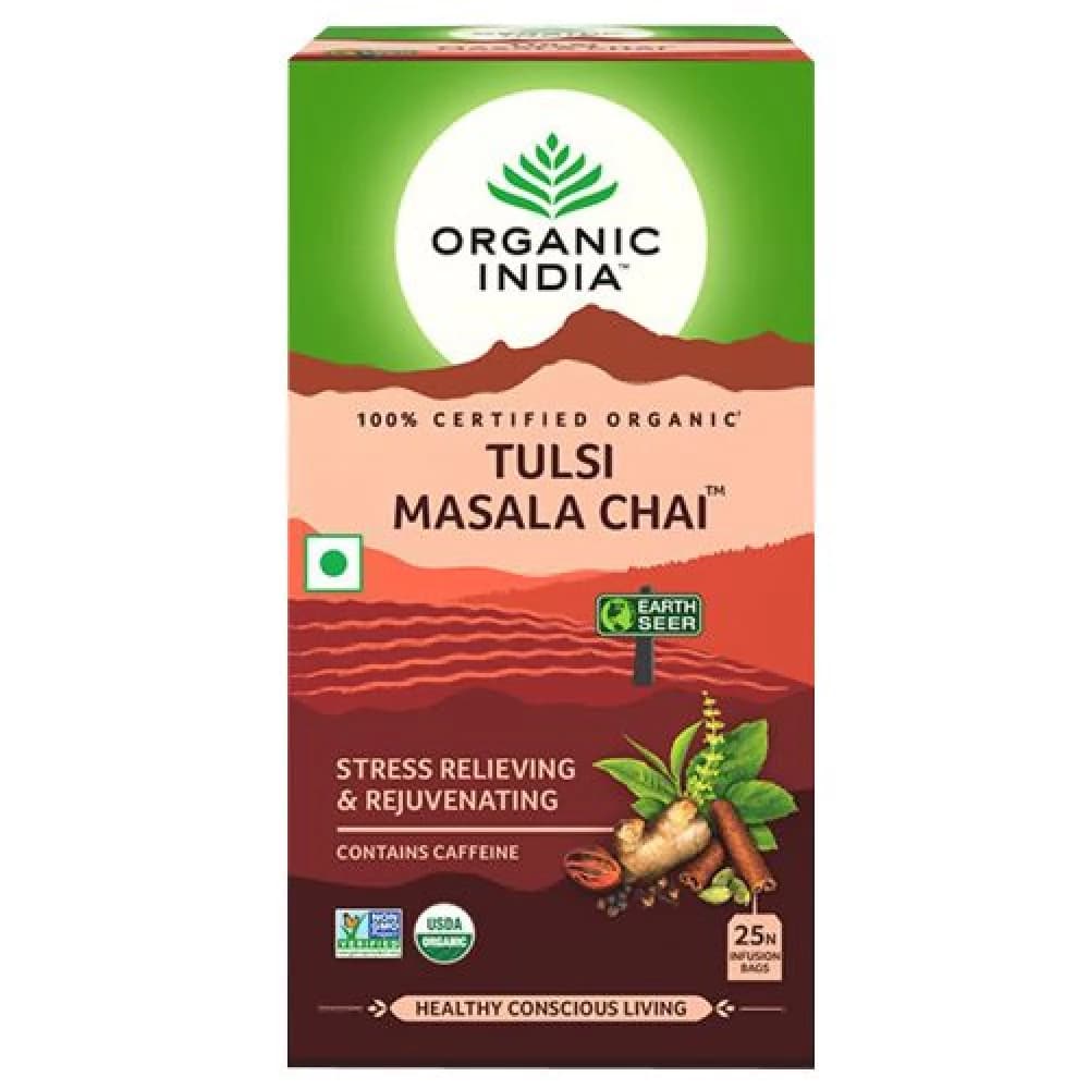 525 G 25 Bags X 21 G Each Organic India Tulsi Masala Chai ShopIndianProductsa