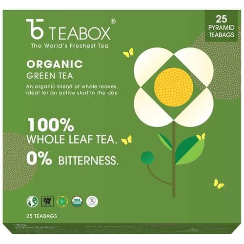 54 G 252 Free Pyramid Bags X 2 G Each Teabox Organic Darjeeling Green Tea Bags Weight Loss Support ShopIndianProductsa