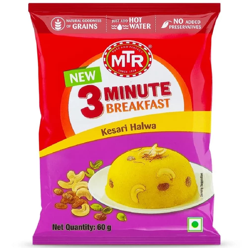 60 G Pouch Mtr 3 Minute Breakfast Kesari Halwa ShopIndianProductsa