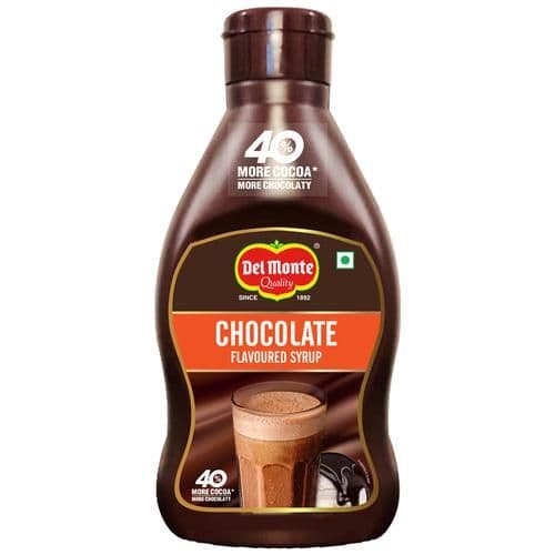 600 G Del Monte Chocolate Flavoured Syrup 40Percent More Chocolaty ShopIndianProductsa