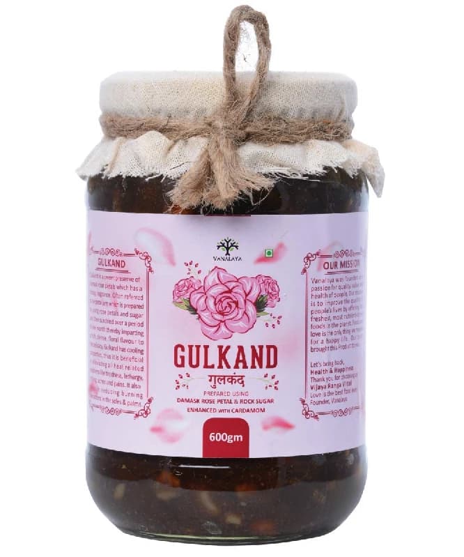 Vanalaya Natural Organic Rose & Cardamon Gulkand — 600 g