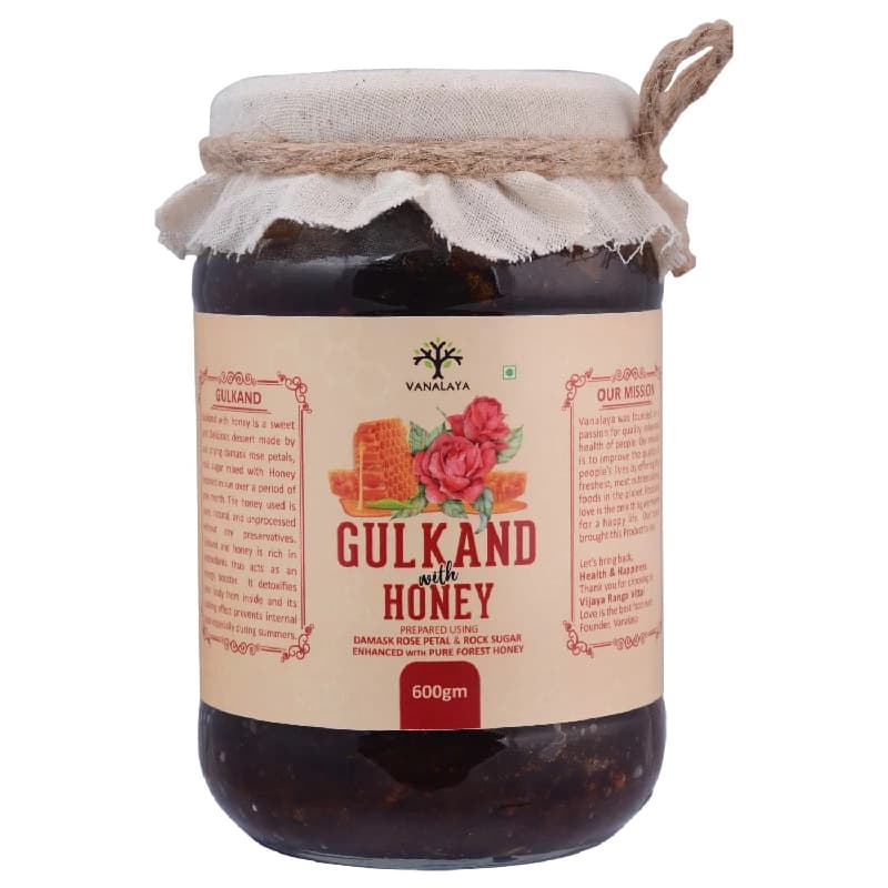Vanalaya Organic & Natural Honey Gulkand — 600 g