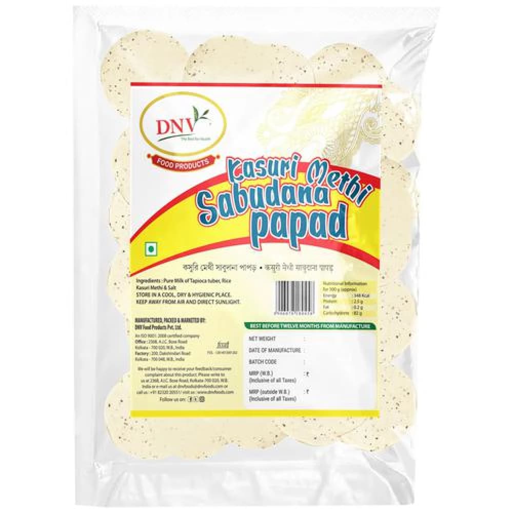 70 G Dnv Kasuri Methi Sabudana Papad ShopIndianProductsa