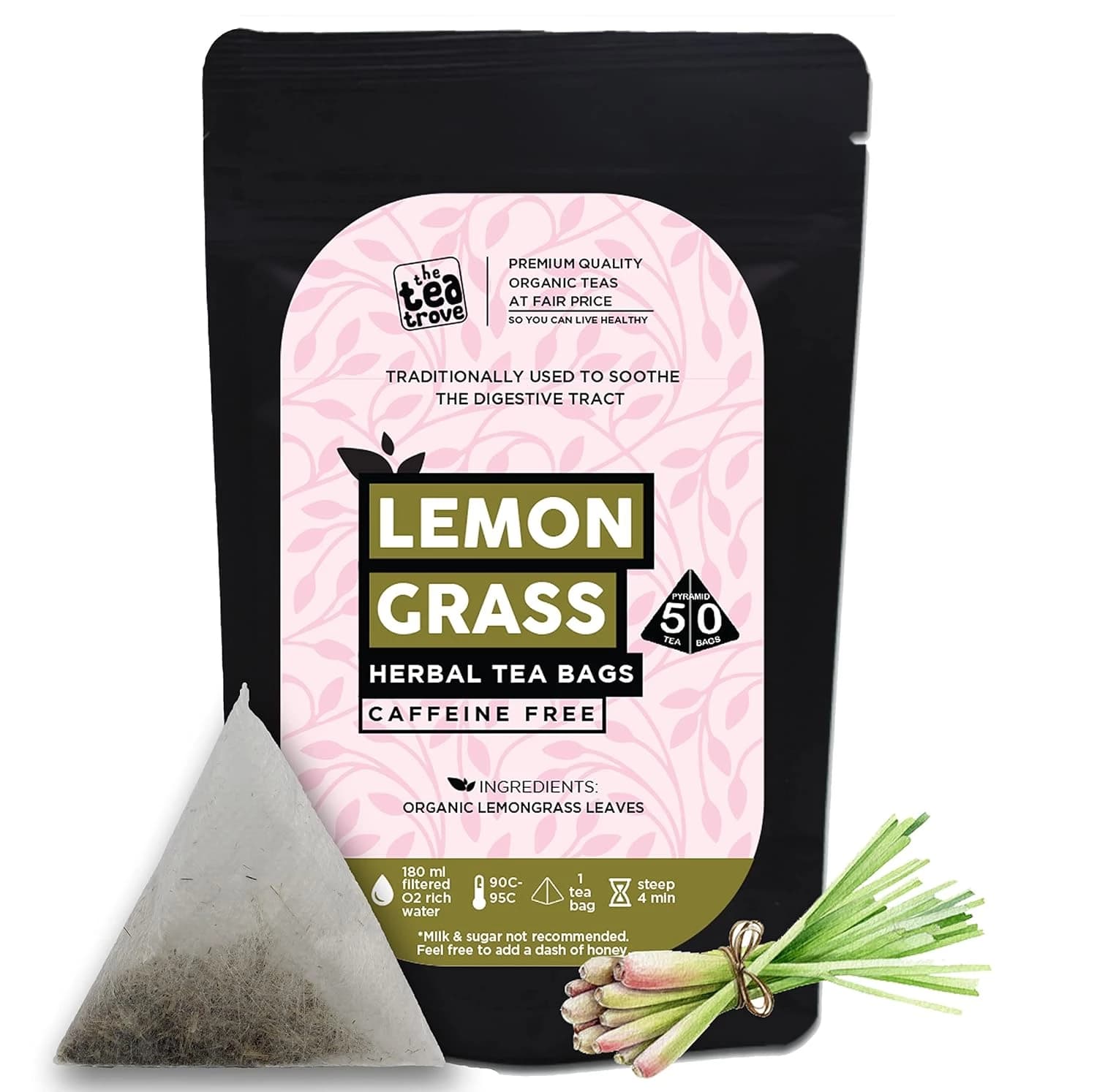 70 G The Tea Trove Organic Lemon Grass Tea Bags ShopIndianProductsa