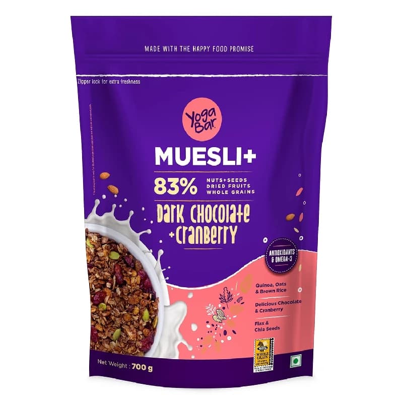 700 G Yogabar Dark Chocolate Cranberry Muesli ShopIndianProductsa