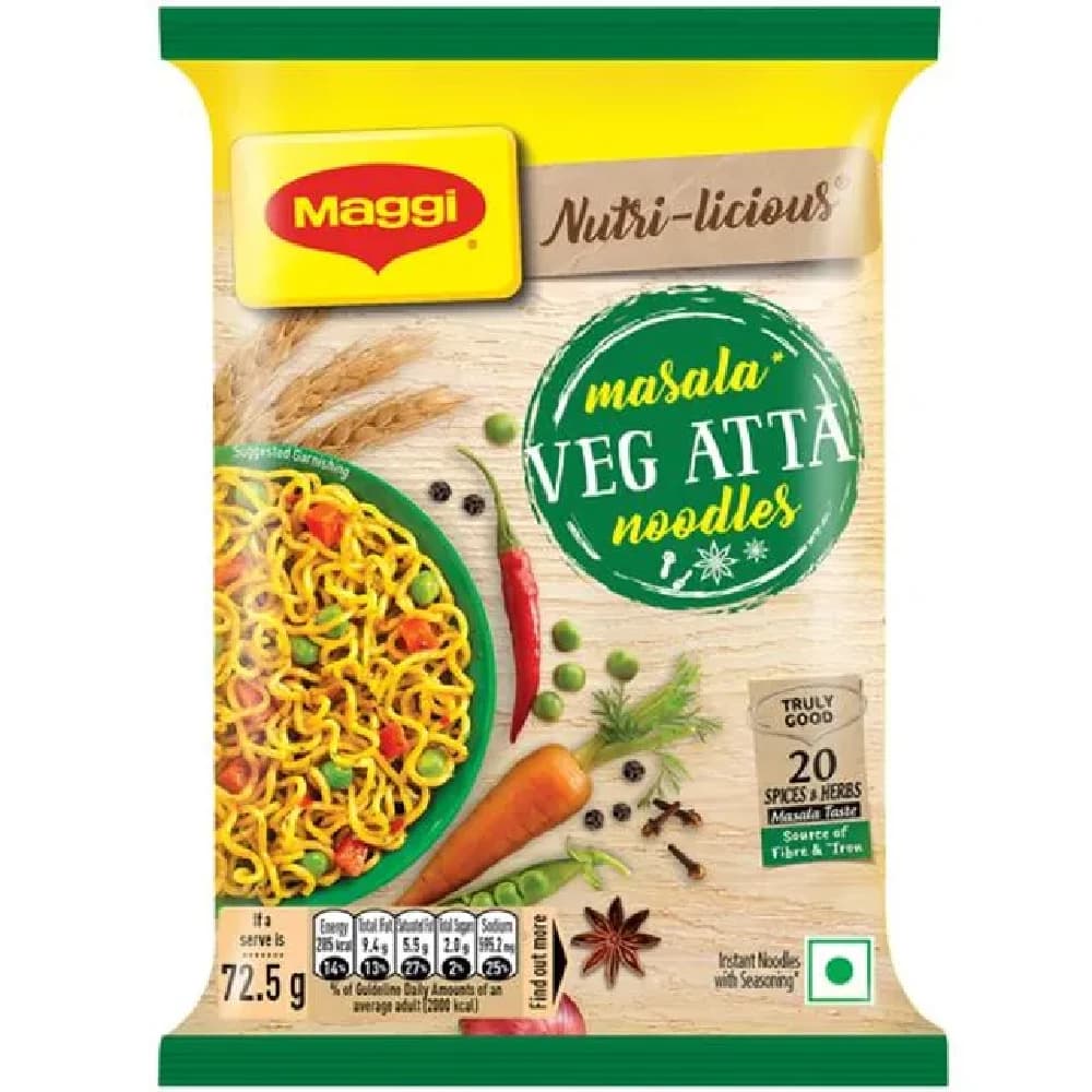 725 G Maggi Nutri Licious Masala Veg Atta Noodles Herbs Spice Blend Iron Fibre Rich ShopIndianProductsa